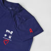 Gift Me Plus You Is Love - Personalized Women's T-shirt - Navy Blue