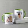 Buy Meena Bhaiya Bhabhi Rakhi With Personalized Green Mugs