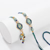 Gift Meenakari And CZ Stone Work Bhaiya Bhabhi Rakhi