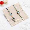 Buy Meenakari And CZ Stone Work Bhaiya Bhabhi Rakhi