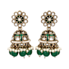 Buy Meenakari Grace Gold Plated Jhumkas - Green