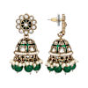 Shop Meenakari Grace Gold Plated Jhumkas - Green