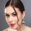 Meenakari Grace Gold Plated Jhumkas - Green Online
