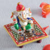 Buy Meenakari Pagdi Ganesha with Kundan Chowki