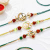 Meenakari Swastik Om And Trishul Rakhis - Set Of 3 Online