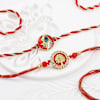 Gift Meenakari Tree Of Life And Peacock Rakhis - Set Of 2
