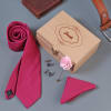 Men's Accessory Set in Personalized Box - Magenta Online