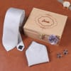 Men's Accessory Set in Personalized Box - Silver Grey Online