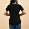 Buy Merry Christmas Cotton T-Shirt for Women - Black