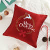 Merry Christmas Maroon Cushion Cover Online
