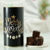 Gift Merry Christmas Plum Cake Bites and Truffle Choco (200 gms)