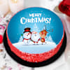 Merry Christmas Snowman Poster Cake Online