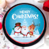 Gift Merry Christmas Snowman Poster Cake (Half kg)