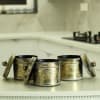 Shop Metal Oxidized Containers - Set of 3