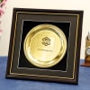 Gift Metal Plate in Wooden Frame - Customized with Logo & Message