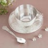 Gift Metal Tea Cup with Saucer and Spoon