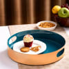 Metal Tray - Round - Solid Blue - Single Piece Online