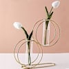 Gift Metal Vase - Double Ring - Test Tube - Single Piece