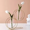 Metal Vase - Double Ring - Test Tube - Single Piece Online