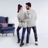 Buy Missing You - Personalized Heart Puff Couple Sweatshirt