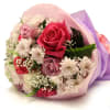 Mixed Purple & Pink Roses Bouquet Online