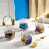 Buy Modern Art Double Bottomed Wave Whiskey Glasses - Rainbow - Set Of 4