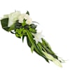 Modern funeral spray of white lilies Online