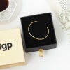 Shop Modern Gentlemen's Personalized Cuff Bracelet - Gold