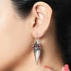 Gift Modern Red Stone Dangler Earrings