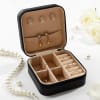 Gift Monogram Mini Jewellery Organizer Box - Personalized - Black