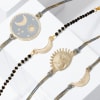 Gift Moon And Sun Rakhis Set Of 4 And Gulab Jamun Combo