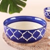 Shop Moroccan Blue Ceramic Serving Bowls- Set of 3