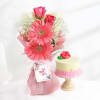 Mother's Day Blooms And Cake Medley Online