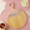Gift Mother's Day Blush Pink Serving Board With Quartz Stones