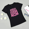 Mother's Day Personalized World's Best Mom T-shirt - BLACK Online