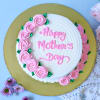 Gift Mother's Day Pink Roses Cream Cake (Half Kg)