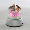 Gift Mother Special Personalized Rotating Crystal Cube with LED