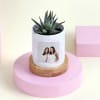 Gift Mothers Day Personalized Haworthia With Planter