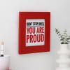 Gift Motivational And Aesthetic Photo Frame - Red
