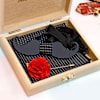 Shop Moustache Bow Tie & Pocket Square in Personalized Wooden Box