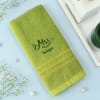 Buy Mr and Mrs Personalized Lime Green Towels Set of 4