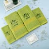 Mr and Mrs Personalized Lime Green Towels Set of 4 Online