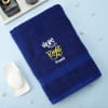 Buy Mr and Mrs Right Poppy Royal Blue Personalized Towels