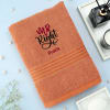 Gift Mr and Mrs Right Terracotta Personalized Towels