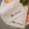 Mr. & Mrs. Personalized White Towel Set Online