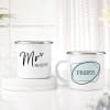Gift Mr Right And Mrs Always Right Enamel Coffee Mug - Set Of 2