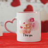Shop Mug with Heart-shaped Handle & Crystal Teddy Bear