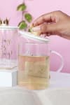 Gift Mug With Lid And Spoon - Transparent - Crown - Single Piece