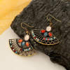 Multi colored Stone Studded Metal Earrings Online