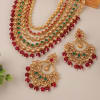 Gift Multi Coloured Kundan Necklace Set